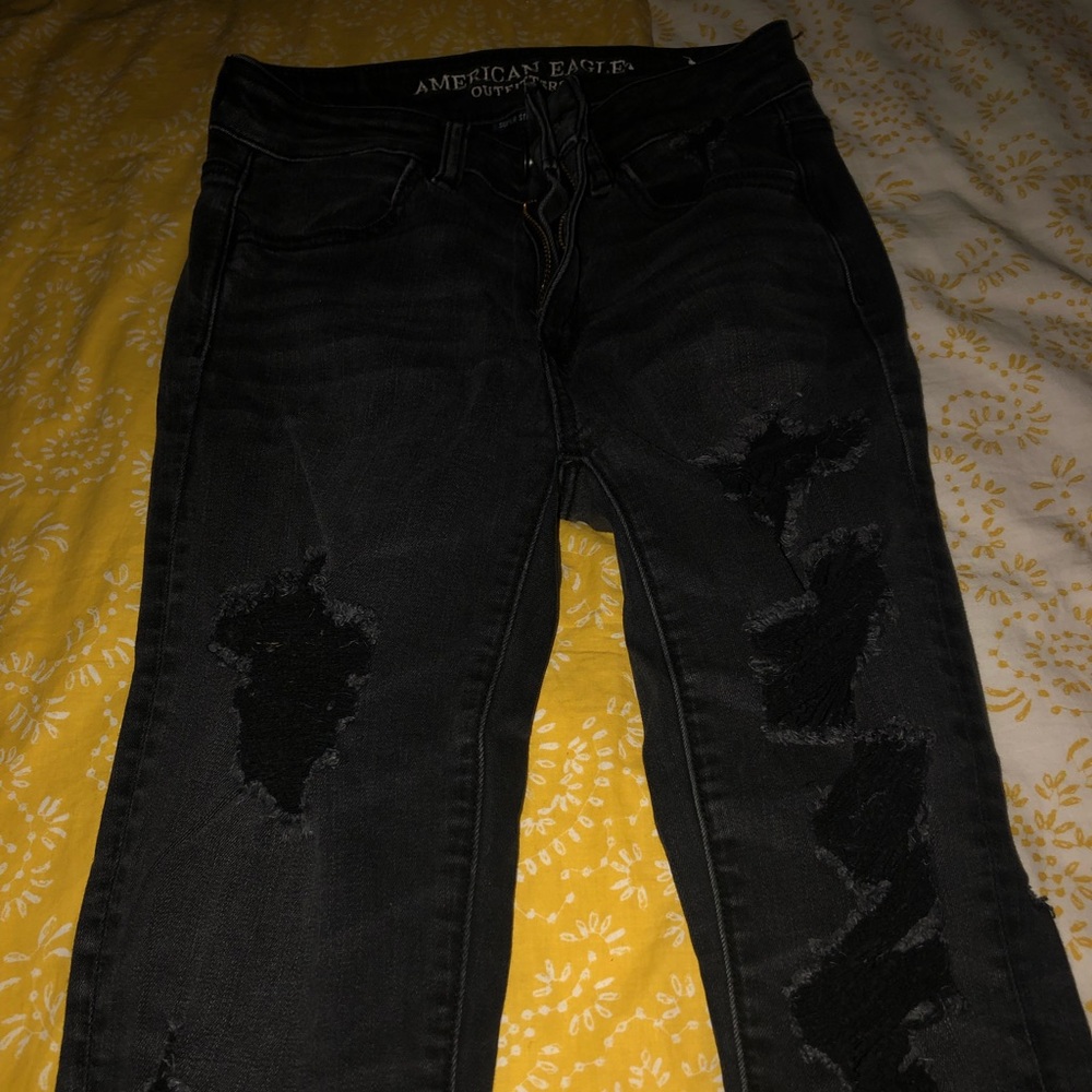 Black ripped jeans!